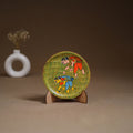 Cheriyal Handpainted Wooden Wall Plate with Stand 70