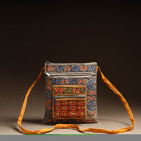 Multicolor - Madhubani Handpainted Jute Cotton Sling Bag 55