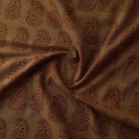 Brown - Bagh Hand Block Print Natural Dyed Cotton Fabric 24