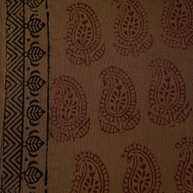 Brown - Bagh Hand Block Print Natural Dyed Cotton Fabric 24