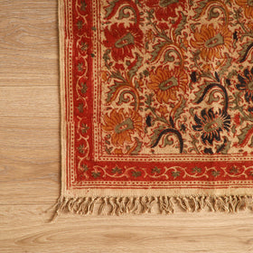 Warangal Handwoven Kalamkari Block Print Cotton Mat (2 x 2 Feet) 09