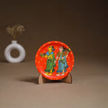 Cheriyal Handpainted Wooden Wall Plate with Stand 72