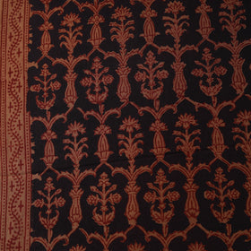 Black - Bagh Hand Block Print Natural Dyed Cotton Fabric 26
