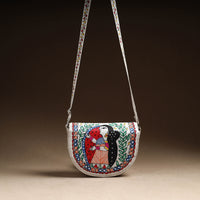 Multicolor - Madhubani Handpainted Cotton Sling Bag 26