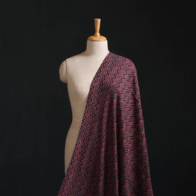 Ajrakh Hand Block Print Merino Wool Handloom Natural Dyed Fabric 10