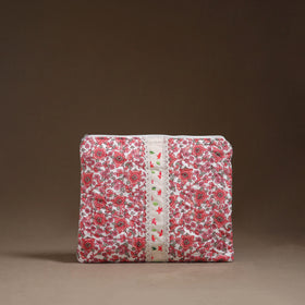 Lace Work Printed Quilted Laptop Bag