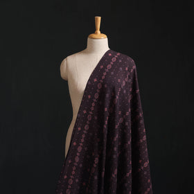 Ajrakh Hand Block Print Merino Wool Handloom Natural Dyed Fabric 04