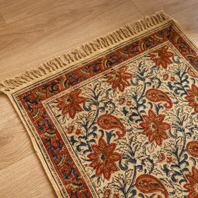Warangal Handwoven Kalamkari Block Print Cotton Mat (2 x 2 Feet) 12