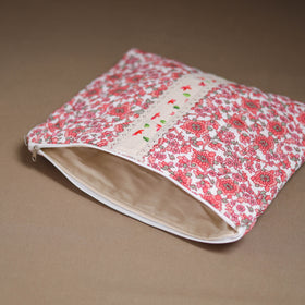 Lace Work Printed Quilted Laptop Bag