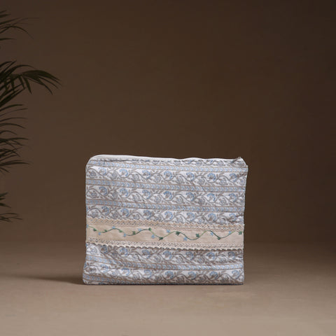 Lace Work Printed Quilted Laptop Bag