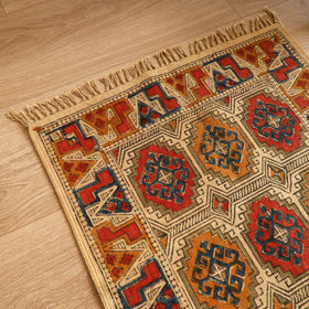 Warangal Handwoven Kalamkari Block Print Cotton Mat (2 x 2 Feet) 14