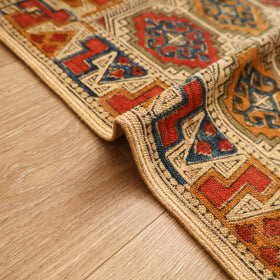 Warangal Handwoven Kalamkari Block Print Cotton Mat (2 x 2 Feet) 14