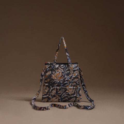 Brown - Handcrafted Quilted Sling Bag 02