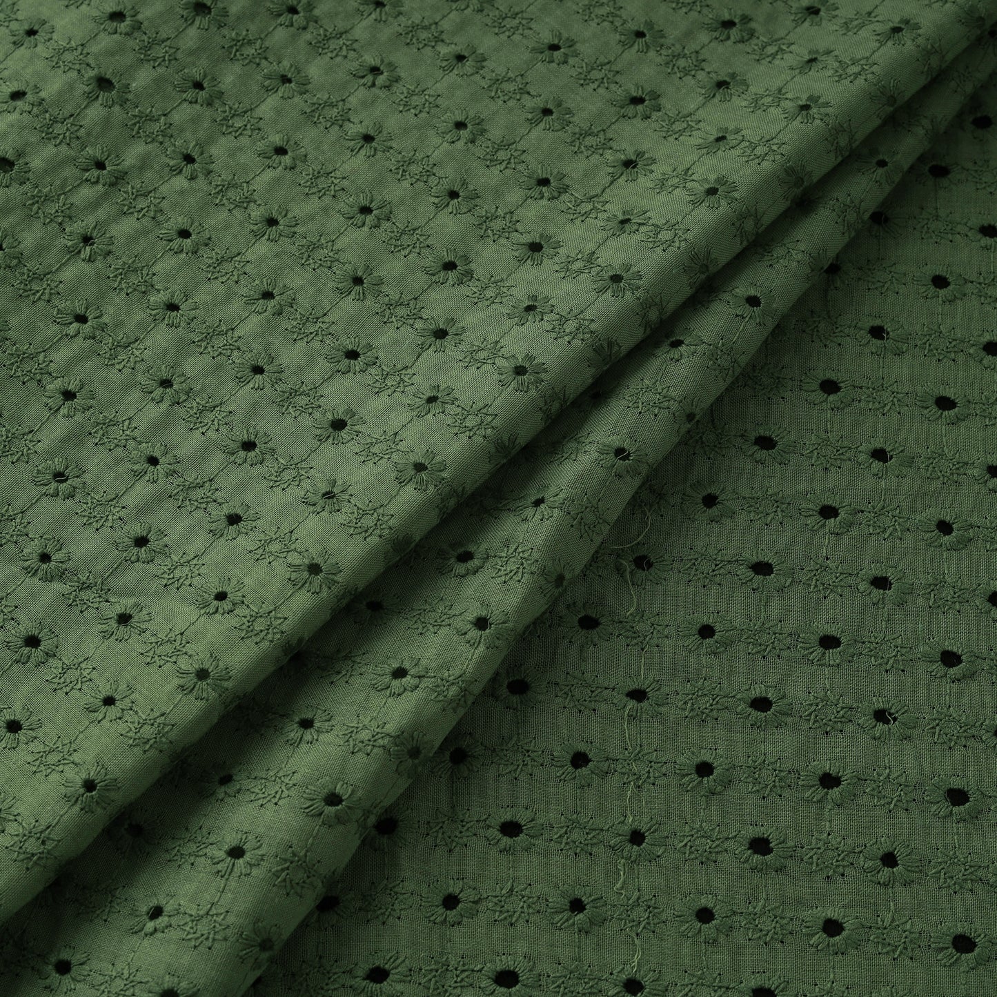 Floral Embroidered Cotton Hakoba Fabric 11