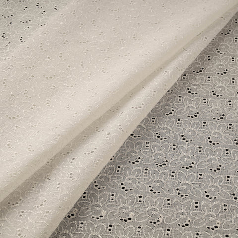 Floral Embroidered Cotton Hakoba Fabric 01