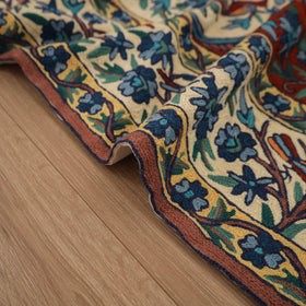 Original Kashmiri Chain Stitch Crewel Hand Embroidery Rug / Carpet (6 x 4 Feet) 01