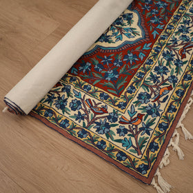 Original Kashmiri Chain Stitch Crewel Hand Embroidery Rug / Carpet (6 x 4 Feet) 01