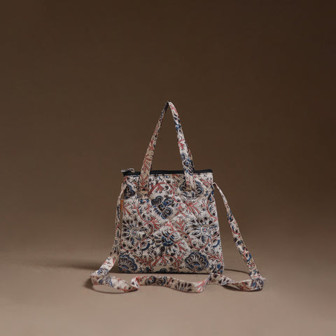 Beige - Handcrafted Quilted Sling Bag 07