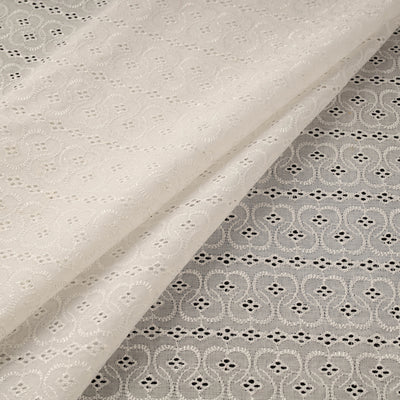 Floral Embroidered Cotton Hakoba Fabric 02
