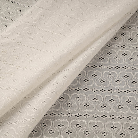 Floral Embroidered Cotton Hakoba Fabric 02
