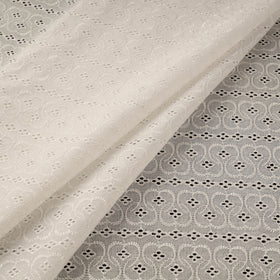 Floral Embroidered Cotton Hakoba Fabric 02