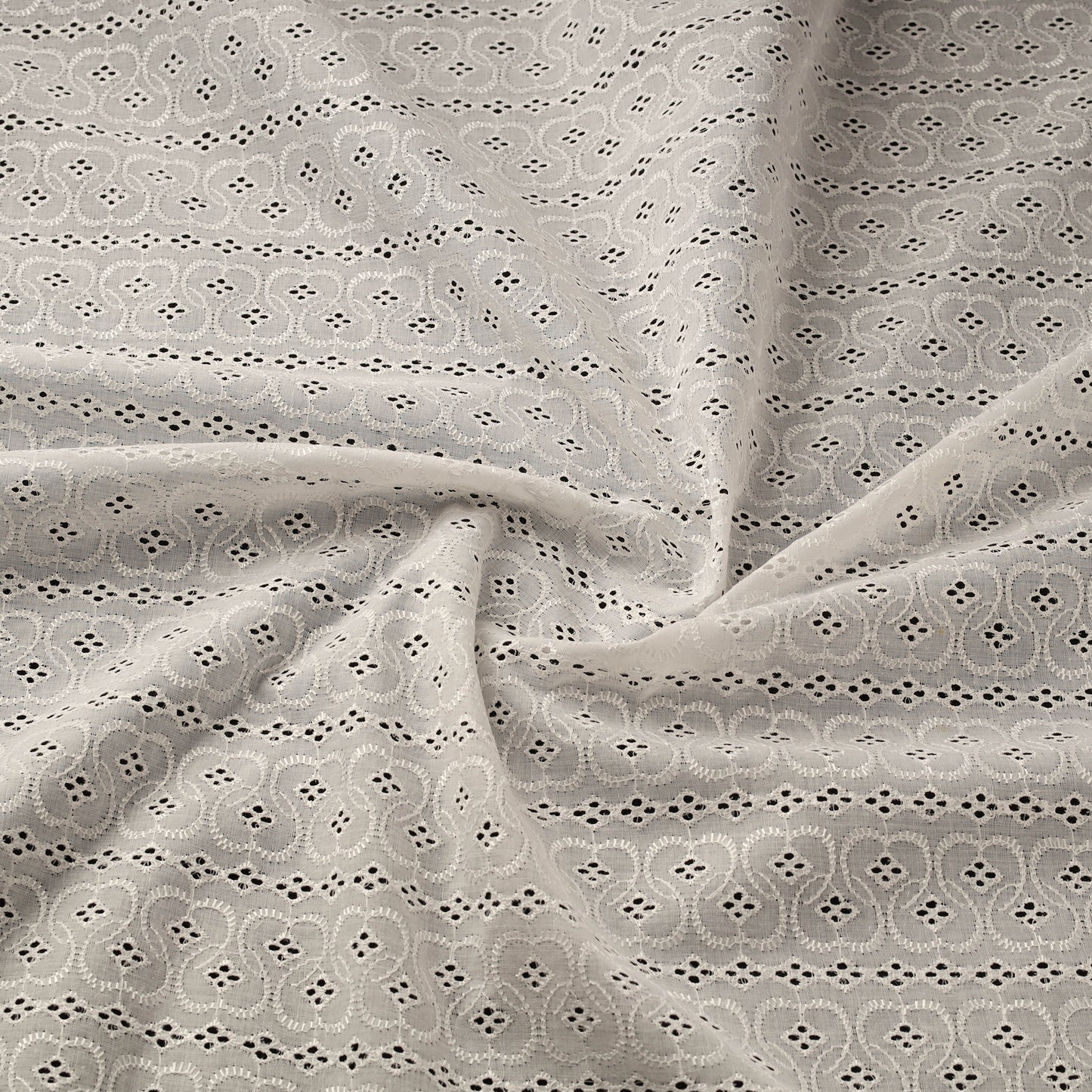 Floral Embroidered Cotton Hakoba Fabric 02