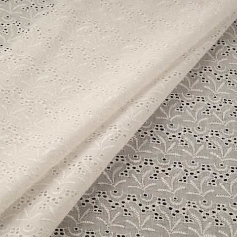 Floral Embroidered Cotton Hakoba Fabric 03