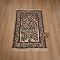 Original Kashmiri Chain Stitch Crewel Hand Embroidery Rug / Carpet (6 x 4 Feet) 04