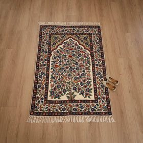 Original Kashmiri Chain Stitch Crewel Hand Embroidery Rug / Carpet (6 x 4 Feet) 04