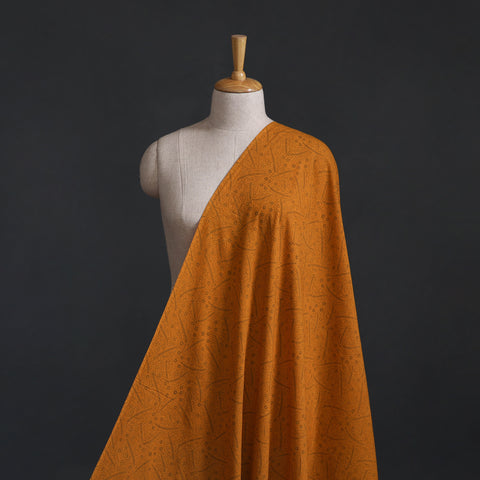 Orange - Bagh Hand Block Print Natural Dyed Cotton Fabric 27