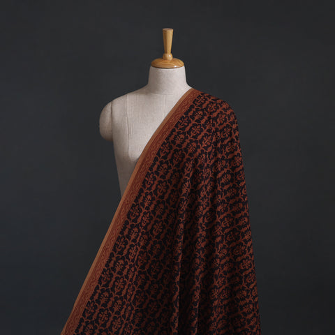 Black - Bagh Hand Block Print Natural Dyed Cotton Fabric 26