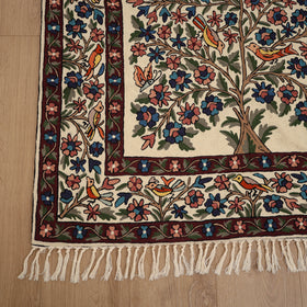 Original Kashmiri Chain Stitch Crewel Hand Embroidery Rug / Carpet (6 x 4 Feet) 04