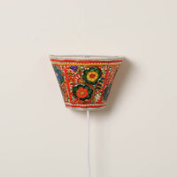 Handpainted Tholu Bommalata Leather Wall Lamp (Small) 41