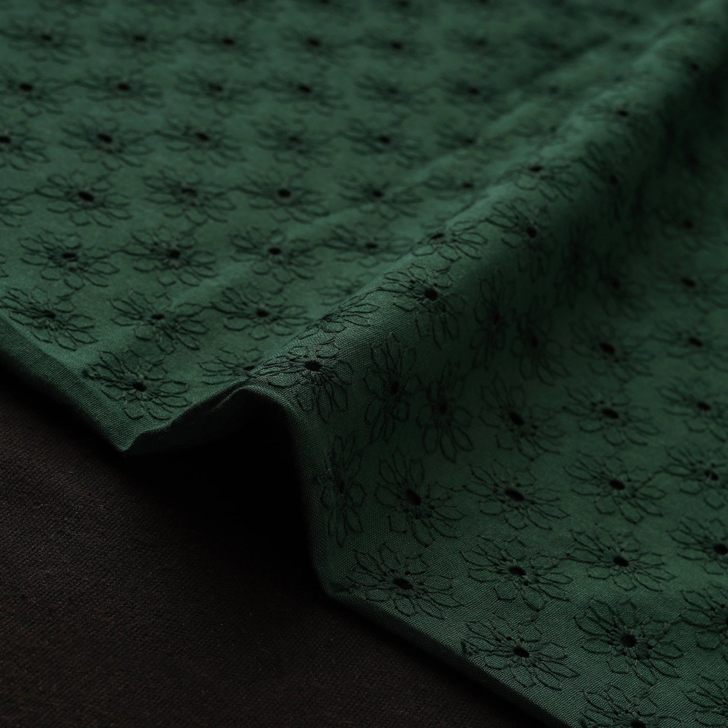 Floral Embroidered Cotton Hakoba Fabric 05
