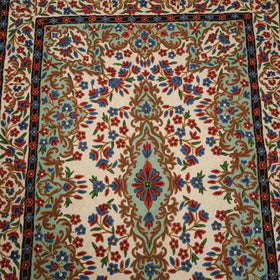 Original Kashmiri Chain Stitch Crewel Hand Embroidery Rug / Carpet (6 x 4 Feet) 05