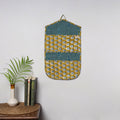 Yellow - 4 pockets handcrafted cotton wall hanging letter