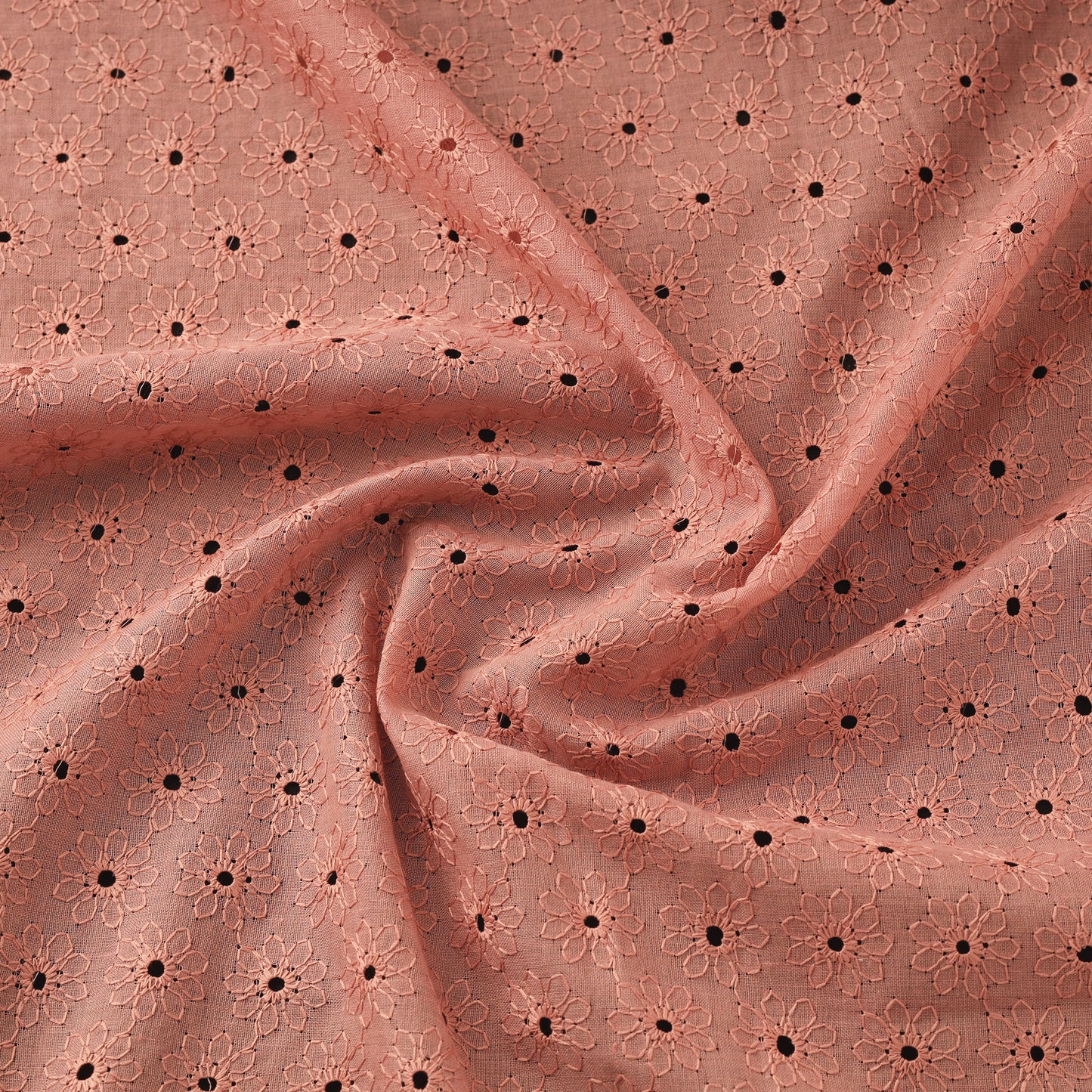 Floral Embroidered Cotton Hakoba Fabric 06