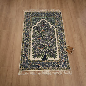 Original Kashmiri Chain Stitch Crewel Hand Embroidery Rug / Carpet (6 x 4 Feet) 06