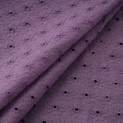 Floral Embroidered Cotton Hakoba Fabric 08