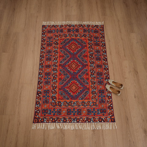 Original Kashmiri Chain Stitch Crewel Hand Embroidery Rug / Carpet (6 x 4 Feet) 07