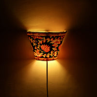 Handpainted Tholu Bommalata Leather Wall Lamp (Small) 45