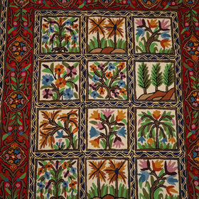 Original Kashmiri Chain Stitch Crewel Hand Embroidery Rug / Carpet (5 x 3 Feet) 08
