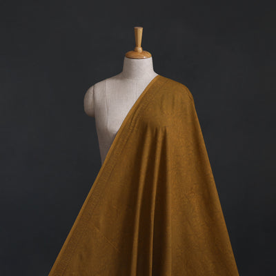 Yellow - Bagh Hand Block Print Natural Dyed Cotton Fabric 08