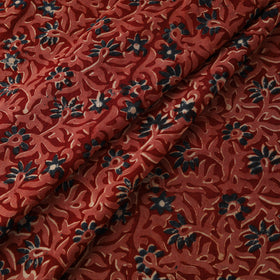 Natural Dyed Hand Block Print Cotton Pedana Kalamkari Fabric 45