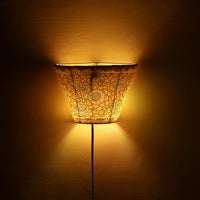 Handpainted Tholu Bommalata Leather Wall Lamp (Small) 47