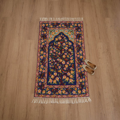 Original Kashmiri Chain Stitch Crewel Hand Embroidery Rug / Carpet (5 x 3 Feet) 09