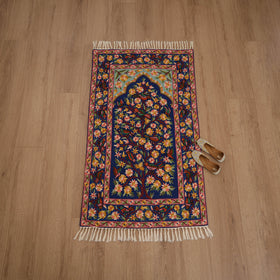 Original Kashmiri Chain Stitch Crewel Hand Embroidery Rug / Carpet (5 x 3 Feet) 09