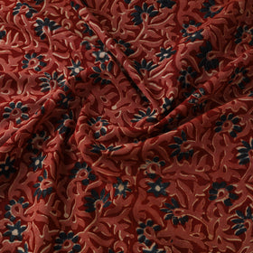 Natural Dyed Hand Block Print Cotton Pedana Kalamkari Fabric 45