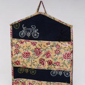 Yellow - 4 pockets handcrafted cotton wall hanging letter