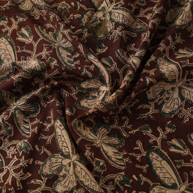 Natural Dyed Hand Block Print Cotton Pedana Kalamkari Fabric 47